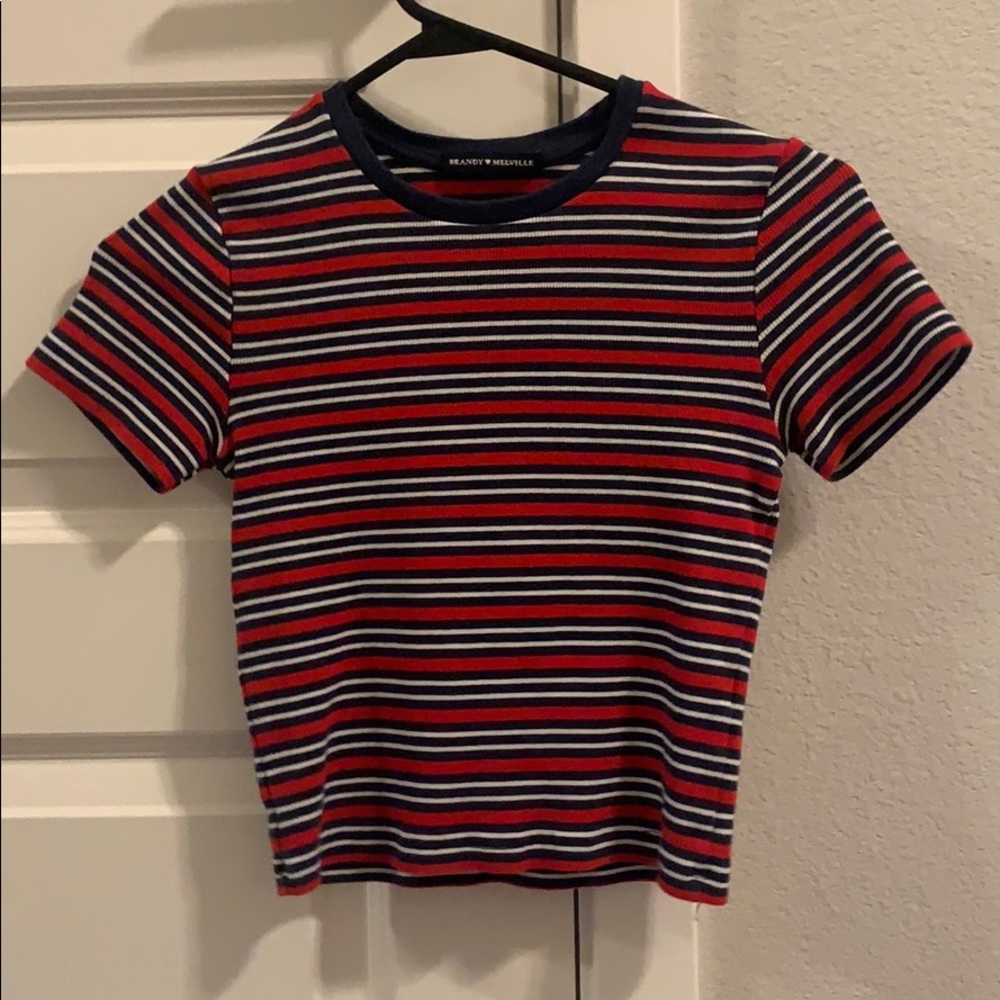 brandy melville striped crop top